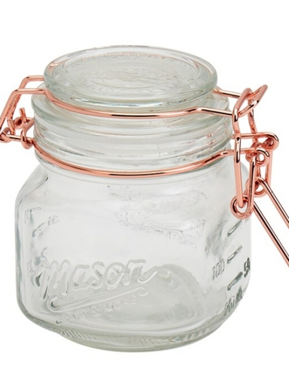 Mason Craft & More Rose Gold Clamp Jar- 17oz
